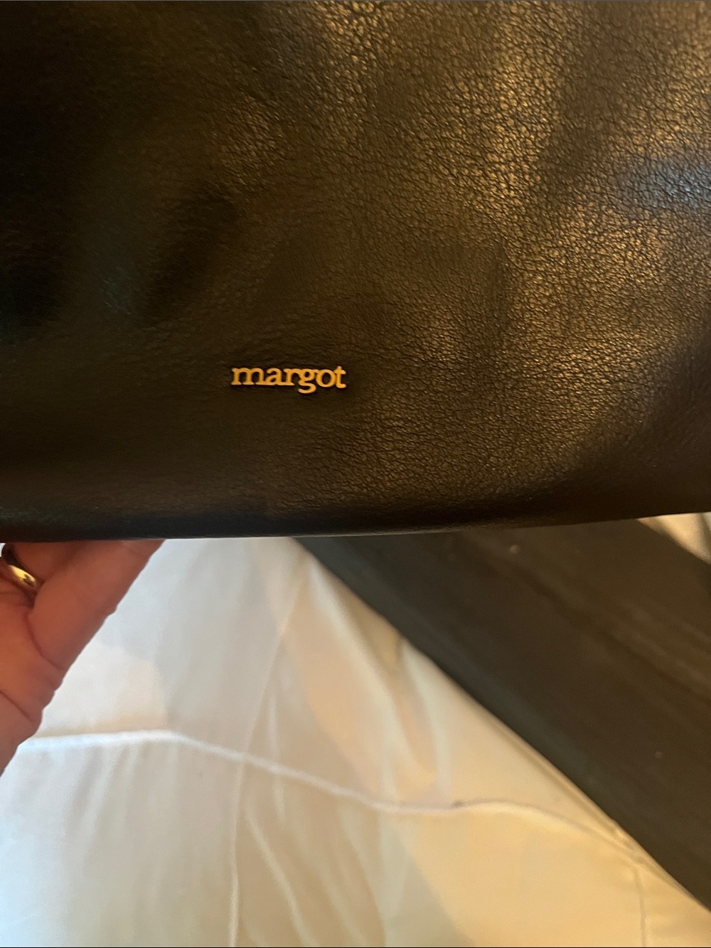 Margot Black Leather Tote - Picture 5 of 13